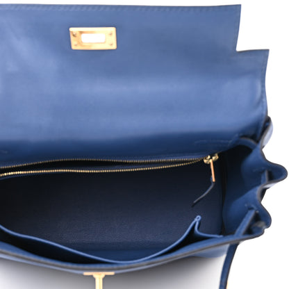 Hermes Swift Kelly Retourne 25 Bleu Brighton 5 of 10