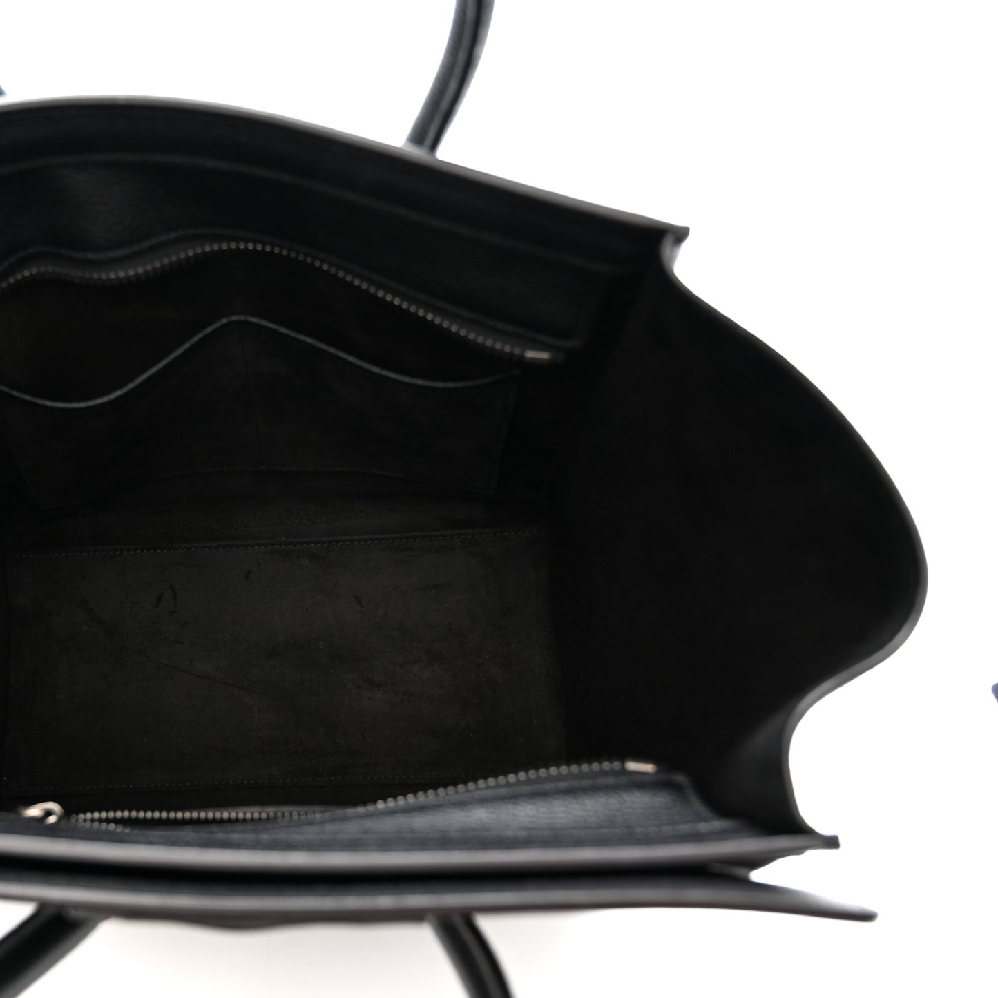 Drummed Calfskin Micro Luggage Black