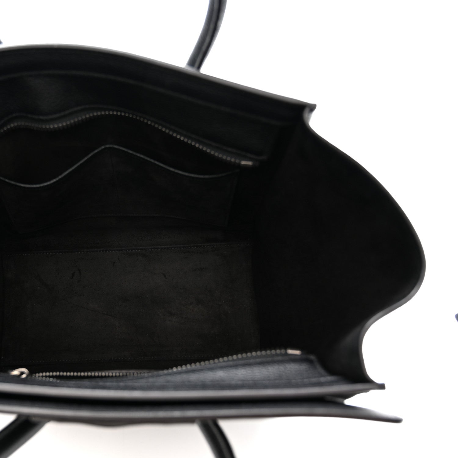 Celine Drummed Calfskin Micro Luggage Black 4 of 9