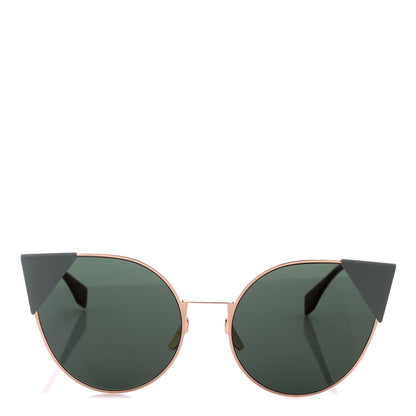 Fendi Iridia Sunglasses FF 0190 Rose Gold Green 2 of 7
