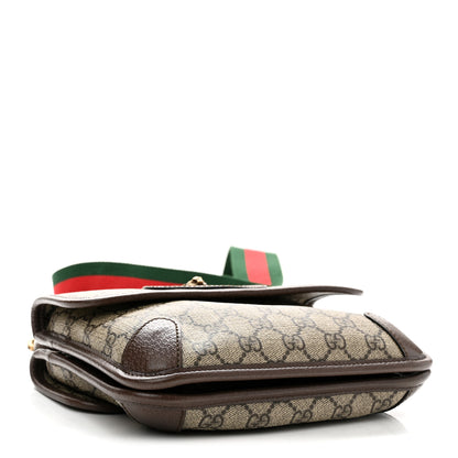 Gucci GG Supreme Monogram Web Small Neo Vintage Double Flap Messenger Bag Beige New Acero 4 of 11
