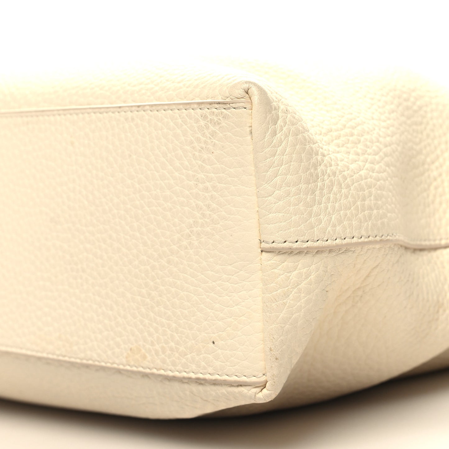 Grained Calfskin Medium Portfolio Tote Ivory