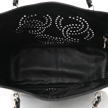 Chanel Patent Perforated CC Tote Black 5 of 11