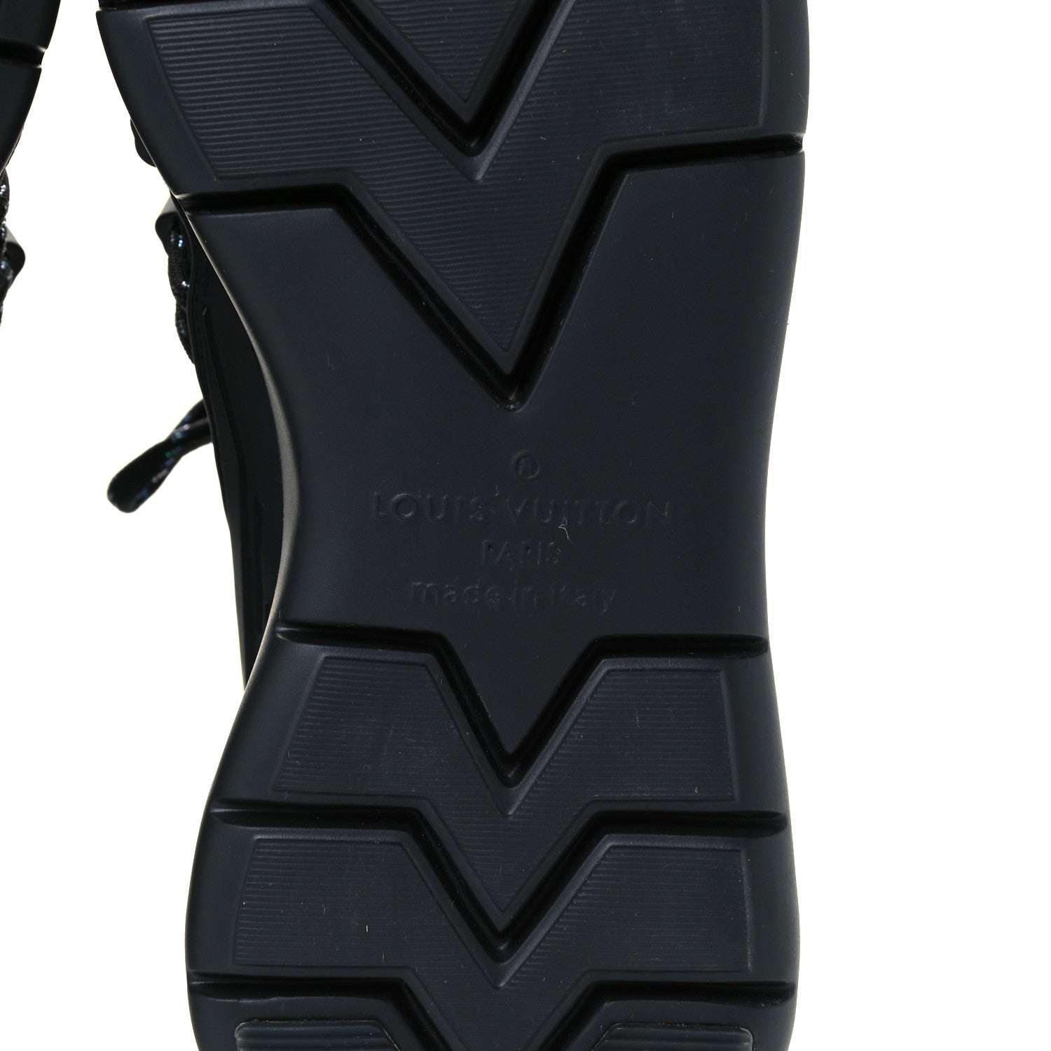 Louis Vuitton Neoprene Mesh Rubber Fastlane Low Sneakers 5 Black 8 of 10