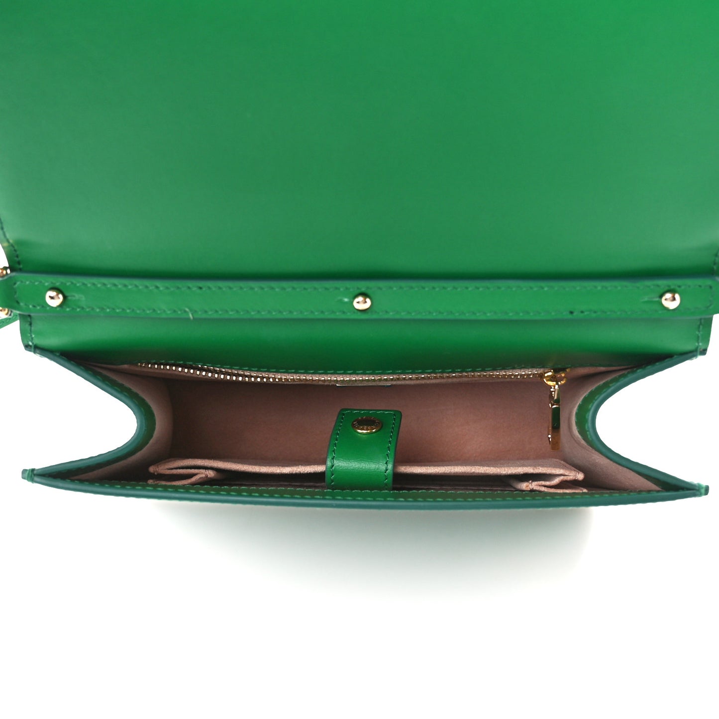 Calfskin DG Logo Flap Crossbody Bag Green