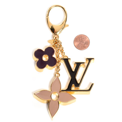 Louis Vuitton Fleur De Monogram Bag Charm Dore 2 of 5