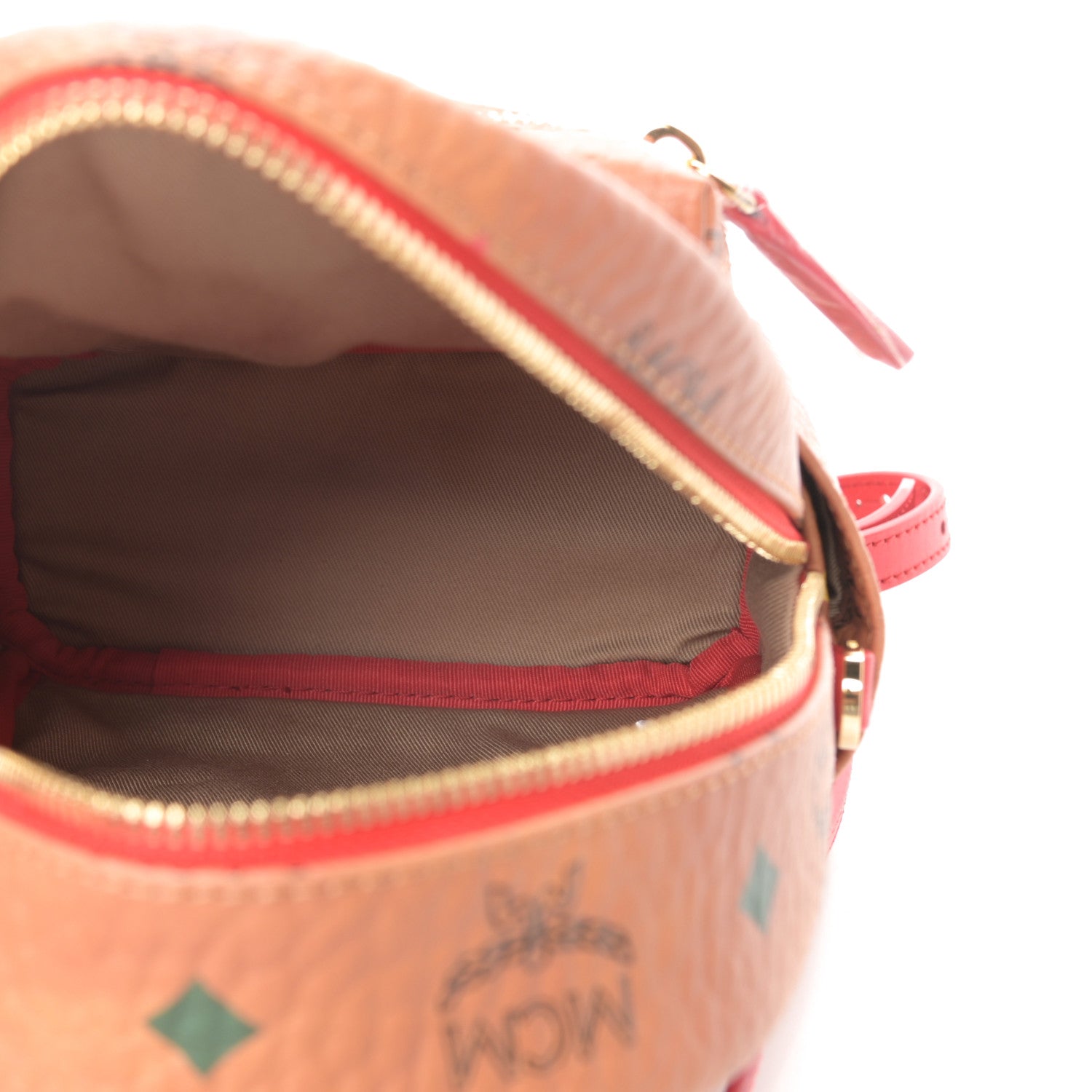 MCM Skyoptic Visetos X-Mini Stark Bebe Boo Backpack Cognac 5 of 13