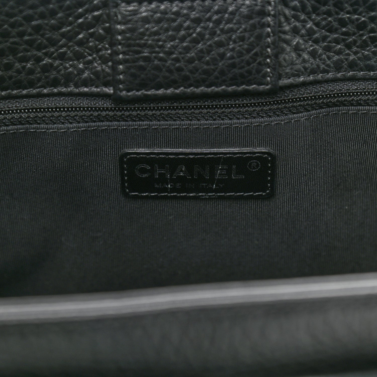 Chanel Calfskin Cerf Executive Shopper Tote Black 7 of 10