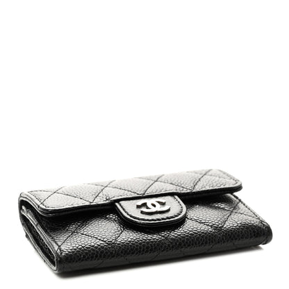 Chanel Caviar Quilted Flap Card Holder Wallet Black 4 of 9