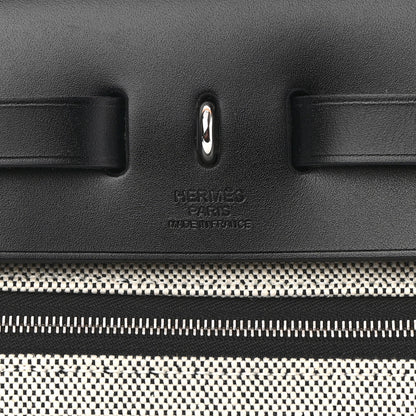 Hermes Toile H Berline Vache Hunter Herbag Zip PM 31 Black Ecru 7 of 10