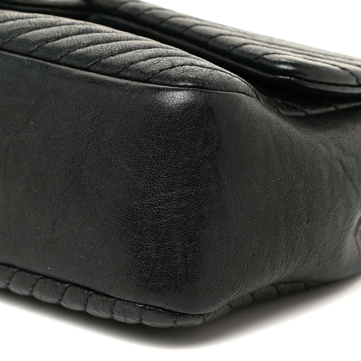 Chanel Calfskin Chevron Quilted Small Surpique Flap Black 10 of 21