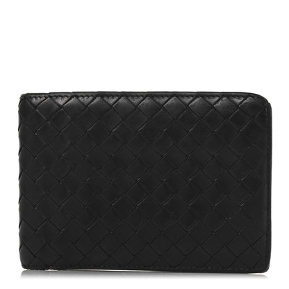 Bottega Veneta Nappa Maxi Intrecciato Bi-Fold Wallet Black 1 of 10