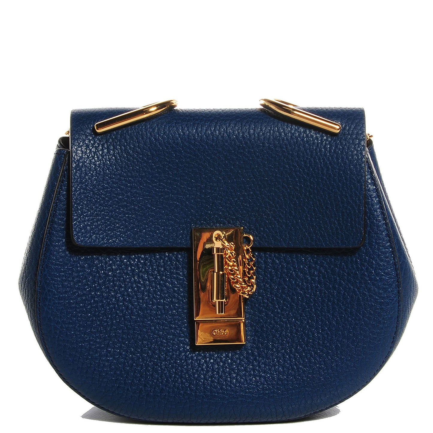 Grained Lambskin Mini Drew Shoulder Bag Factory Blue