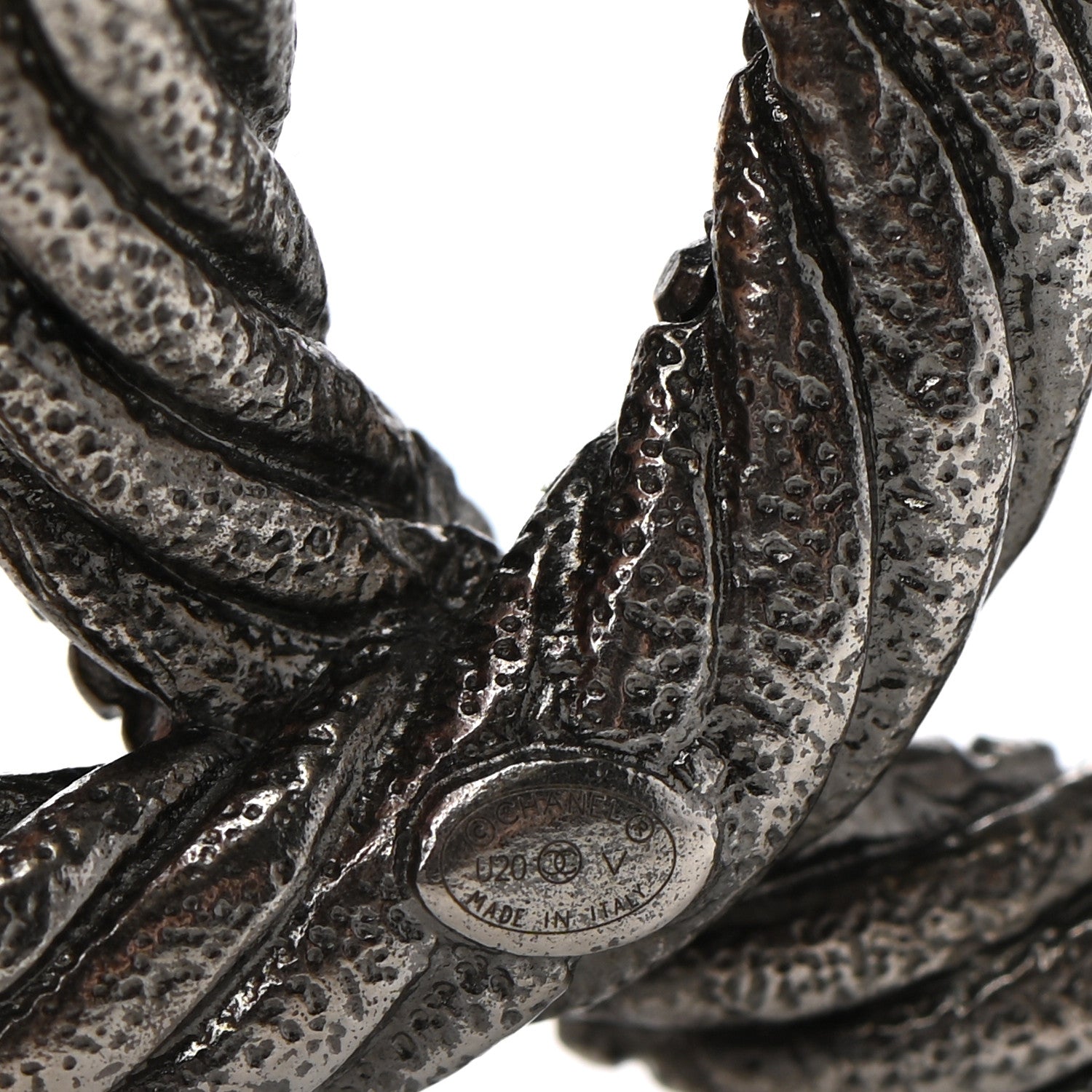 Chanel Ruthenium Twisted CC Brooch 5 of 6