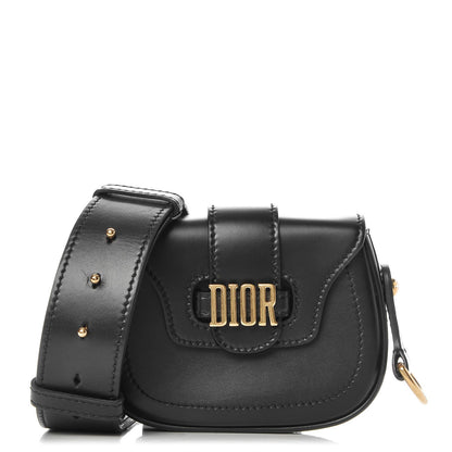 Christian Dior Calfskin Mini D Fence Saddle Bag Black 1 of 7