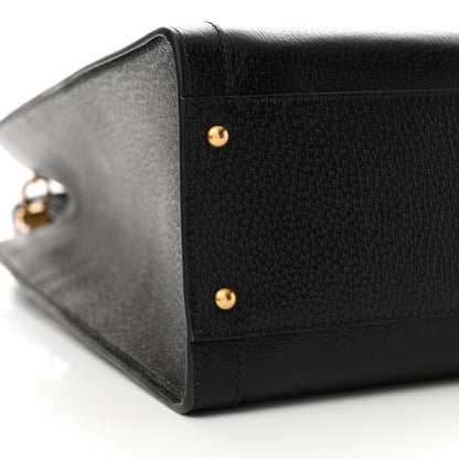 Gucci Wonka Grain Calfskin Large Diana Tote Bag Black 10 of 13