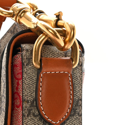 Gucci X DANS LE VERT GG Supreme Monogram Cuoio Web Mini Retro Interlocking G Top Handle Beige Rosso Ebony Harness Brown 14 of 16