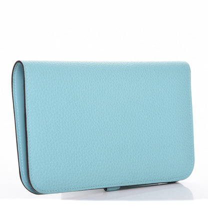Hermes Togo Dogon Duo Wallet Bleu Atoll 3 of 10