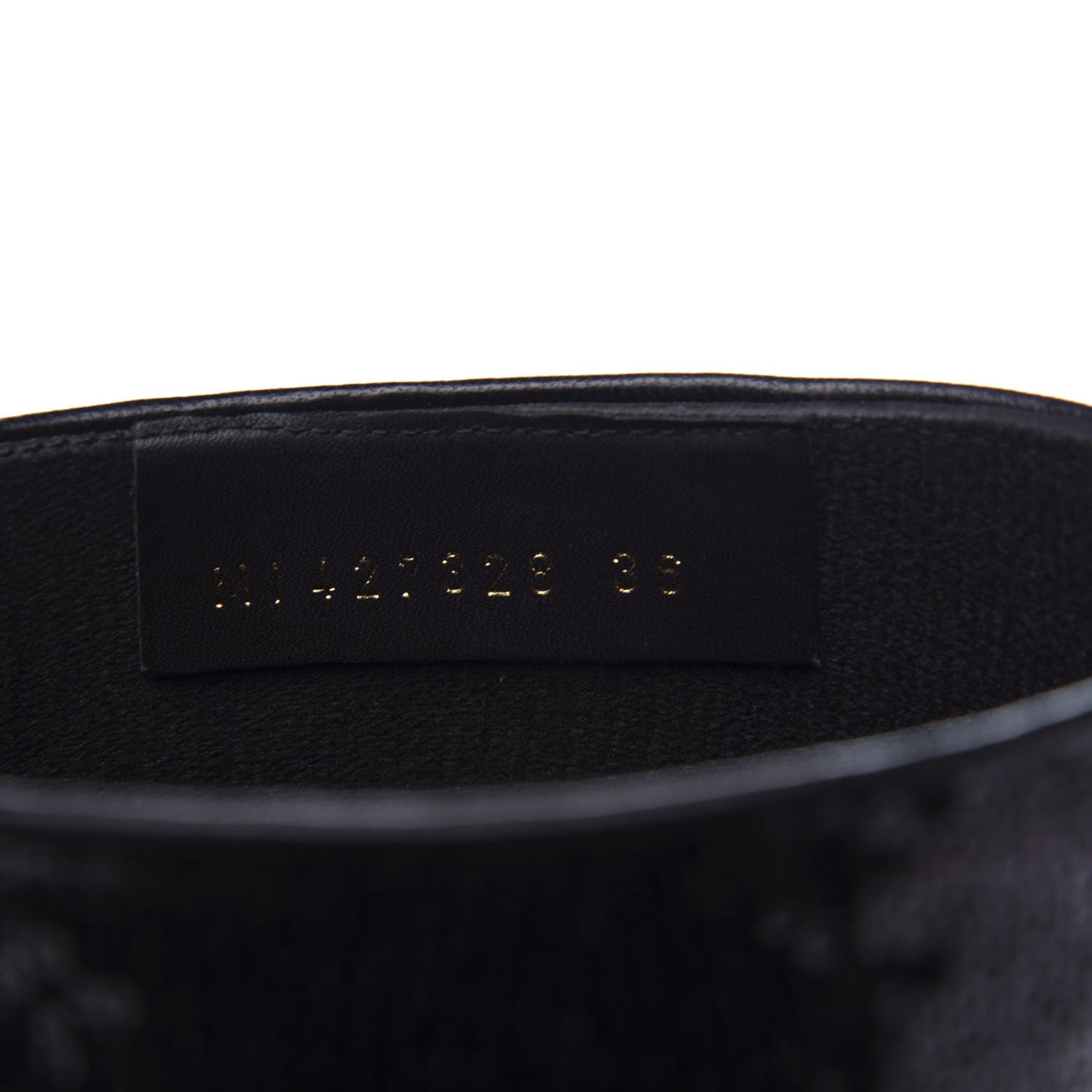 Rubber Sequin Rain Boots 36 Black