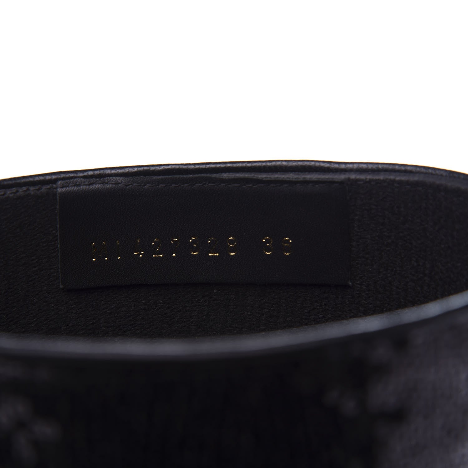 Saint Laurent Rubber Sequin Rain Boots 36 Black 9 of 10