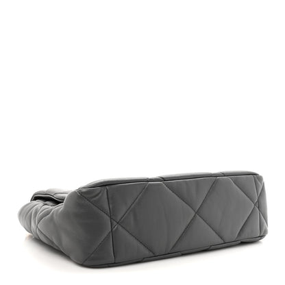 Chanel Quilted Large Chanel 19 Flap Dark Grey 4 of 10