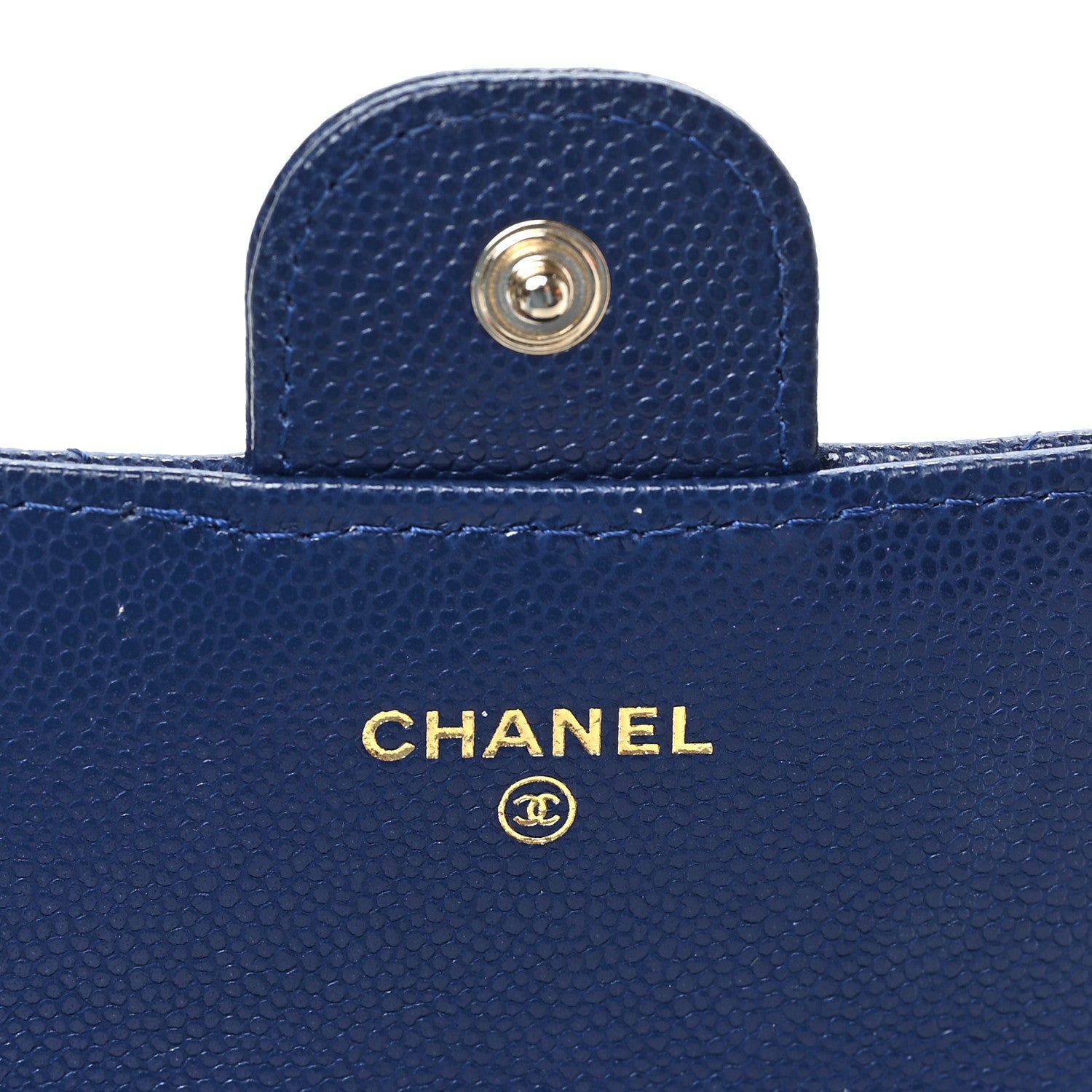 Chanel Caviar Quilted Large Gusset Flap Wallet Navy 6 of 7