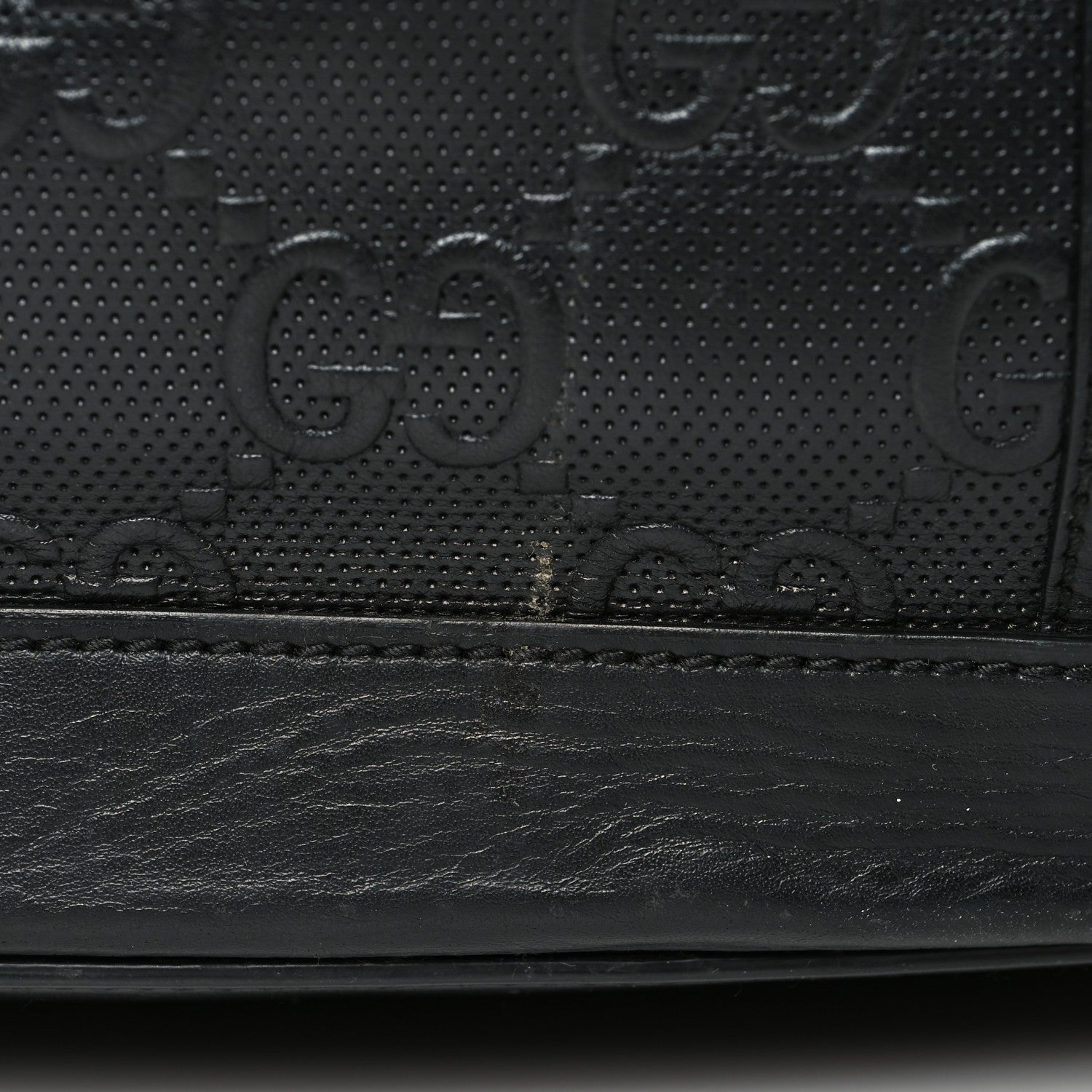 Gucci Calfskin GG Tennis Embossed Double Buckle Backpack Black 12 of 17