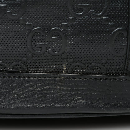 Gucci Calfskin GG Tennis Embossed Double Buckle Backpack Black 12 of 17