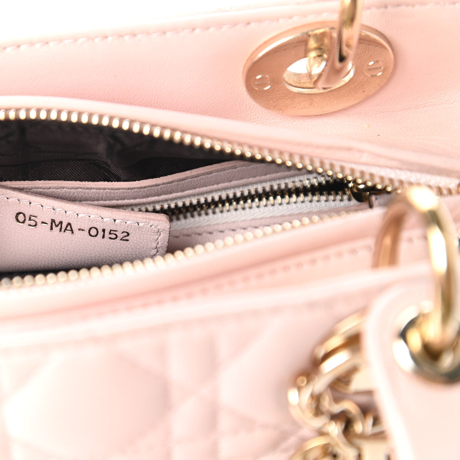 Christian Dior Lambskin Cannage Medium Lady Dior Light Pink 9 of 11