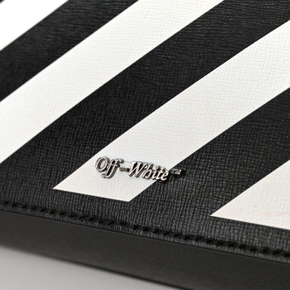 Off-White Saffiano Striped Mini Diag Bag Black White 10 of 10