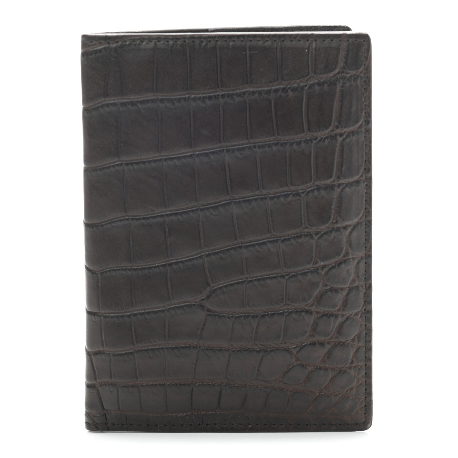 Bottega Veneta Crocodile Passport Case Brown 1 of 6