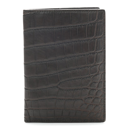 Bottega Veneta Crocodile Passport Case Brown 1 of 6
