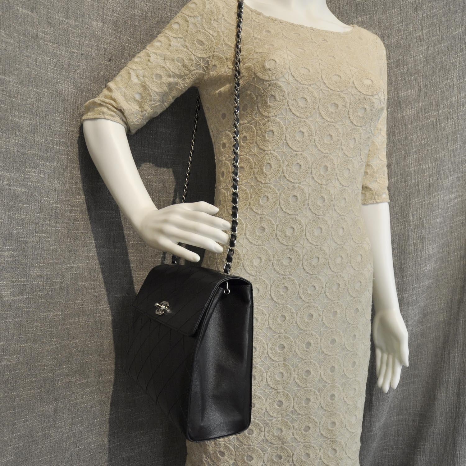 Chanel Lambskin Quilted Flap Bag Black SHW 2 of 10