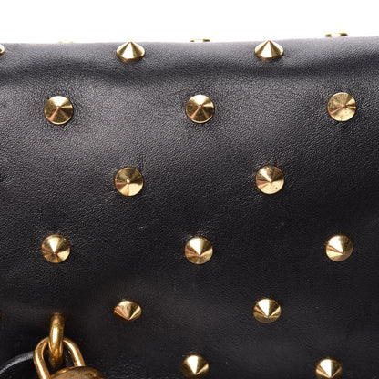 Alexander McQueen Calfskin Studded Padlock Skull Clutch Black 12 of 12