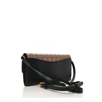 Burberry Calfskin Mini Vintage Check Henley Crossbody Antique Yellow 2 of 8