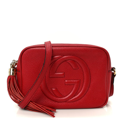 Gucci Pebbled Calfskin Small Soho Disco Bag Tabasco Red 1 of 11