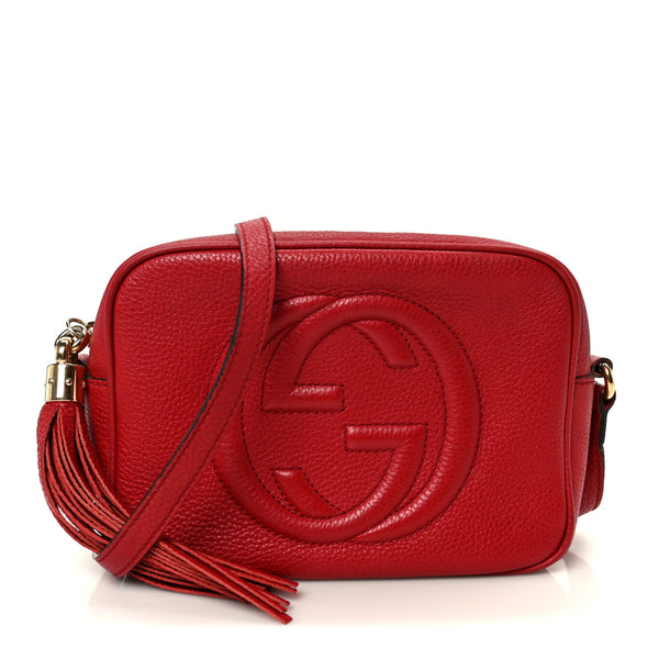 Gucci Pebbled Calfskin Small Soho Disco Bag Tabasco Red 1870149