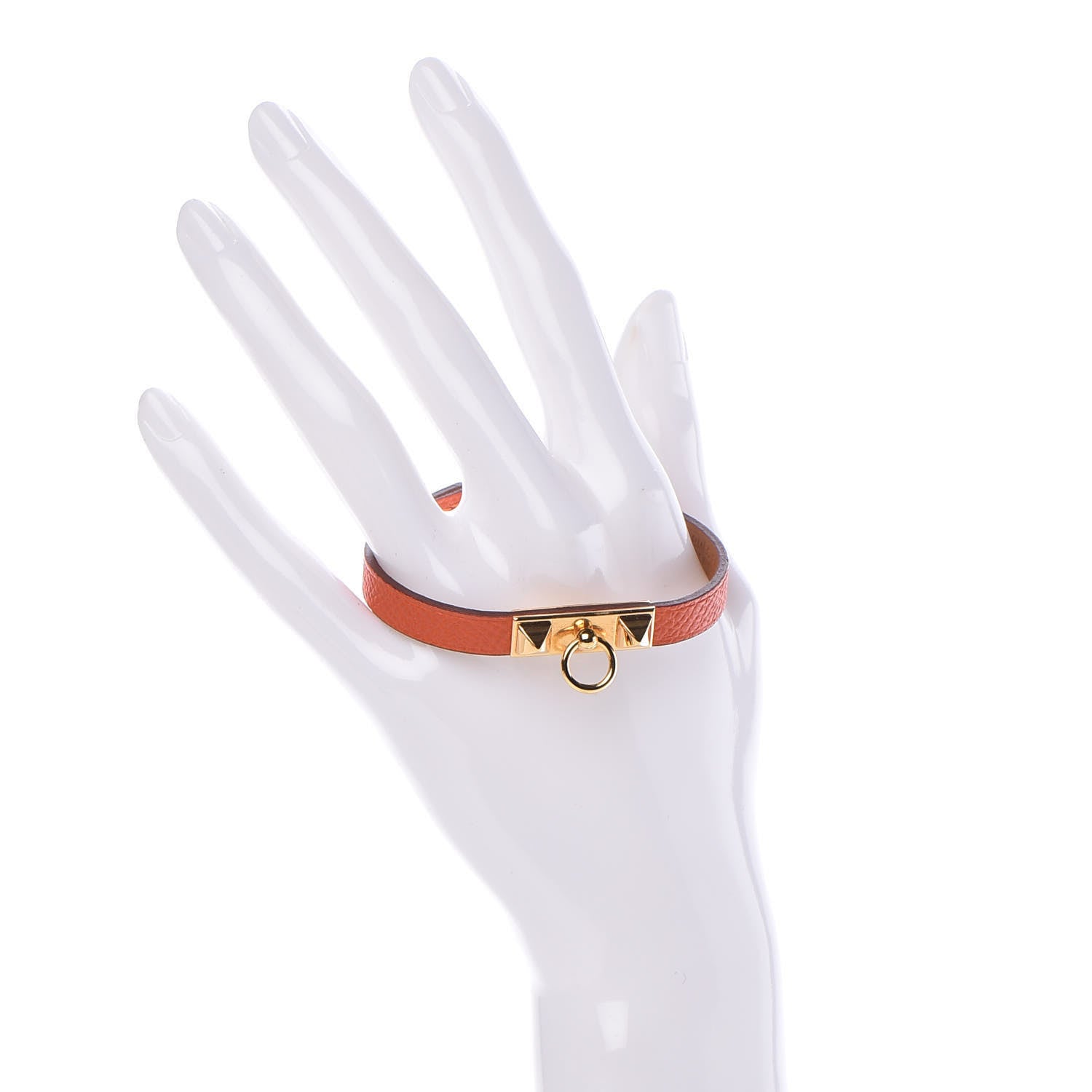 Hermes Epsom Micro Rivale Bracelet S Orange 2 of 7