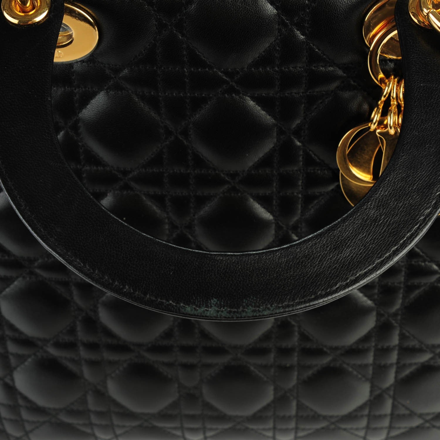 Christian Dior Lambskin Cannage Large Lady Dior Black 8 of 8