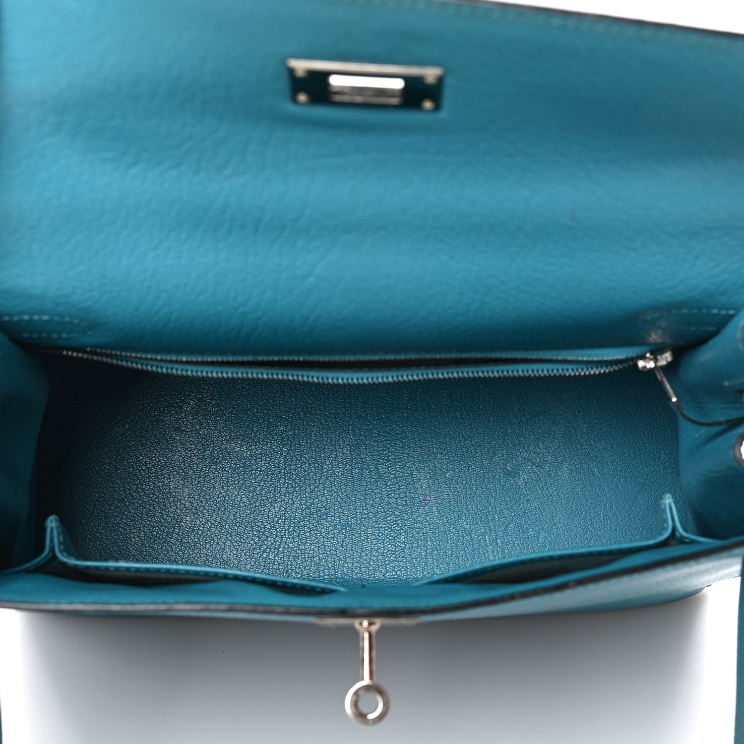 Hermes Chevre de Coromandel Kelly Mou 28 Turquoise 5 of 11
