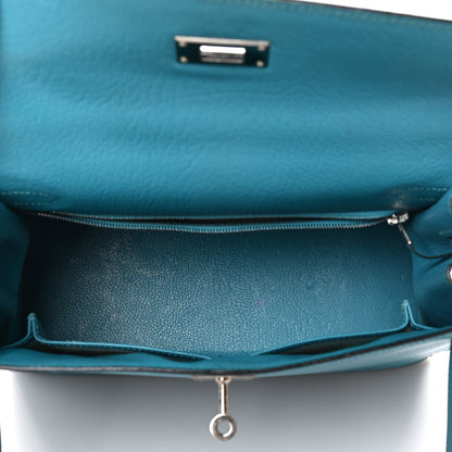 Hermes Chevre de Coromandel Kelly Mou 28 Turquoise 5 of 11