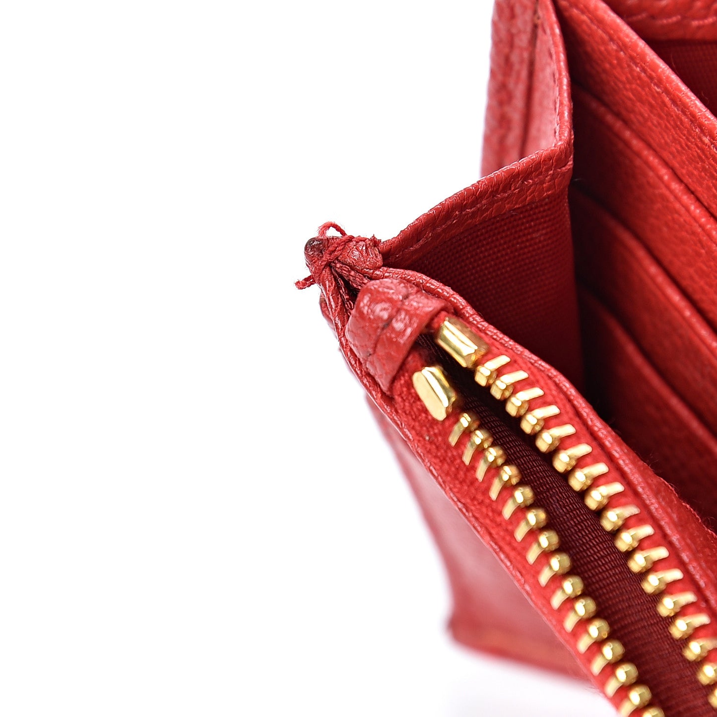 Goatskin Madras Continantal Wallet Rosso