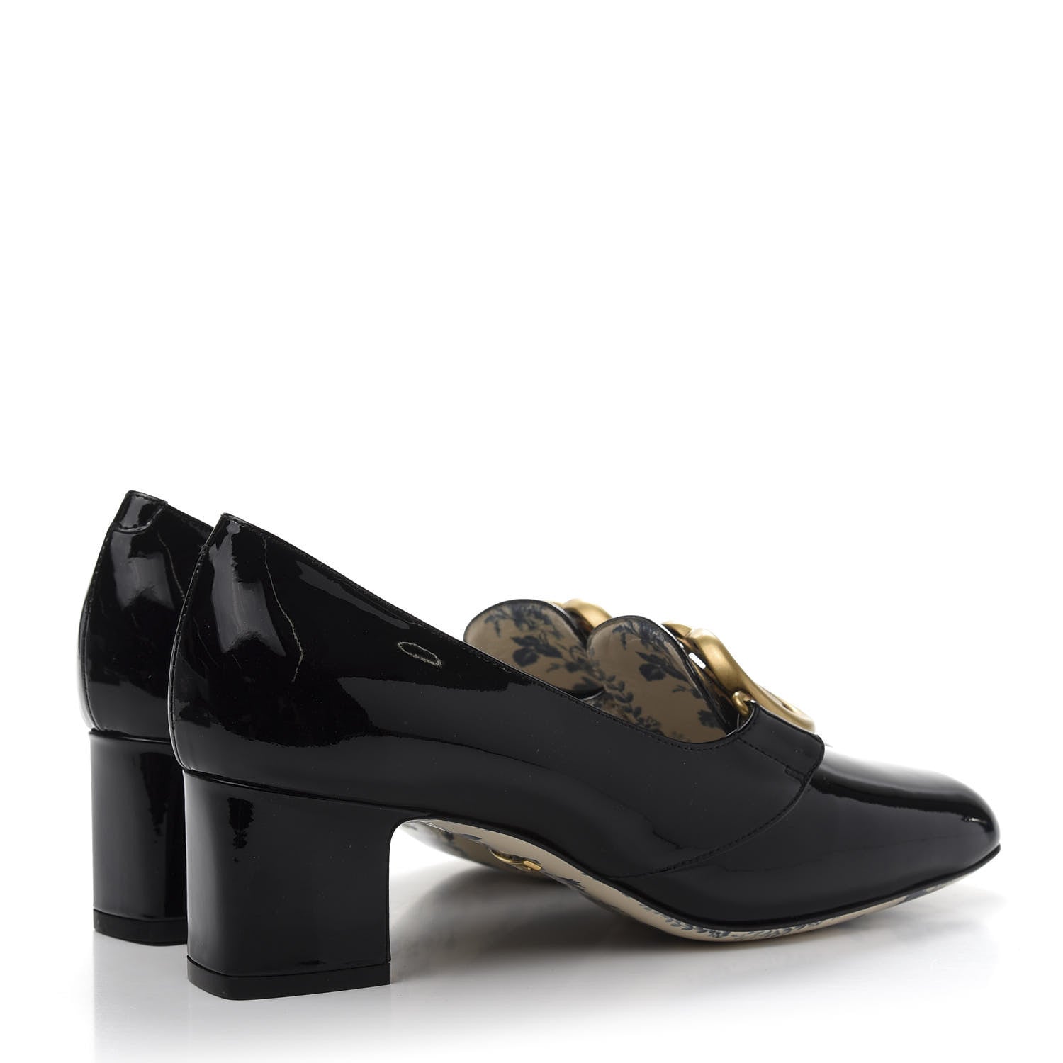 Gucci Vernice GG Victoire 55mm Loafer Pumps 36 Black 4 of 9