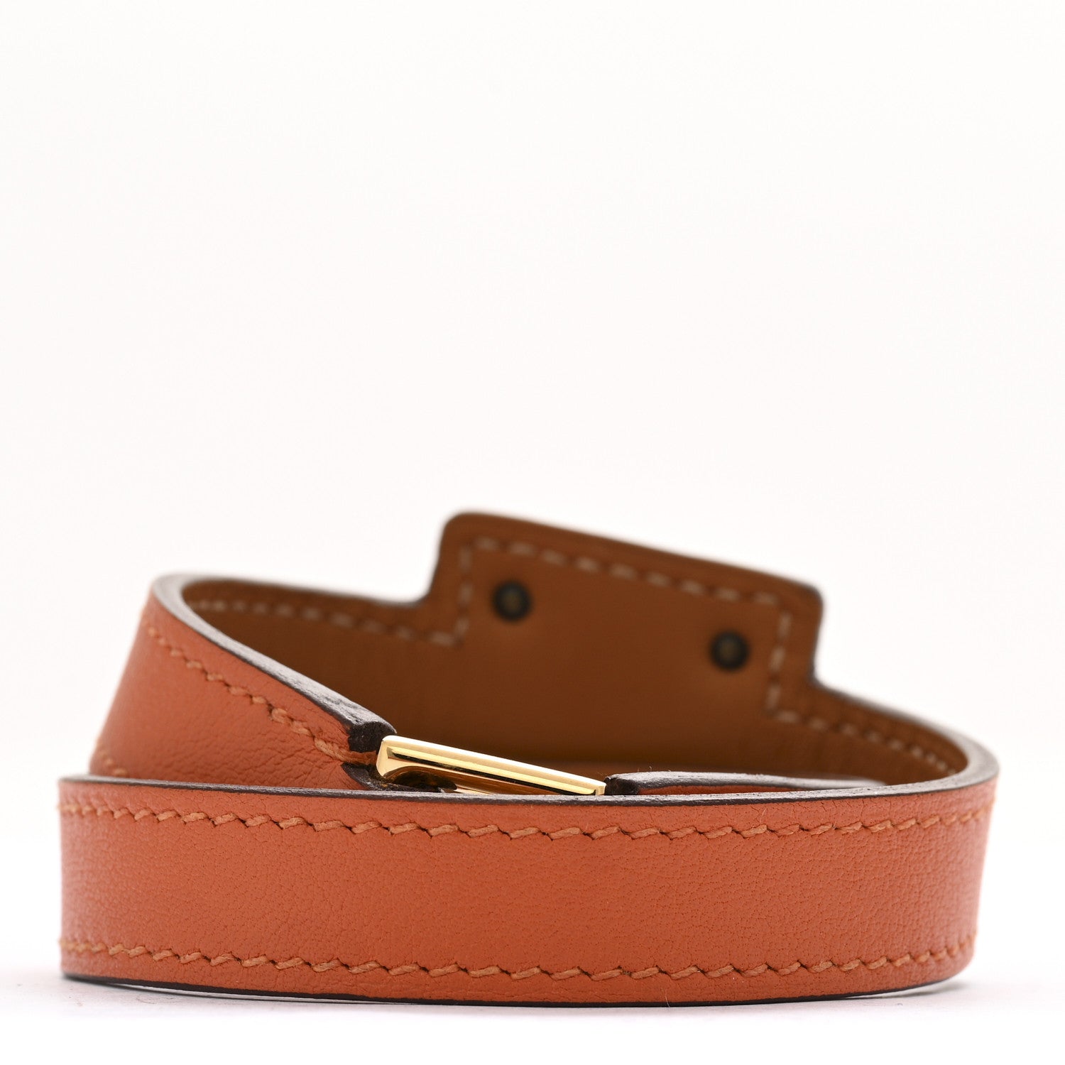 Hermes Swift O'Kelly Double Tour Bracelet T2 Orange 3 of 8