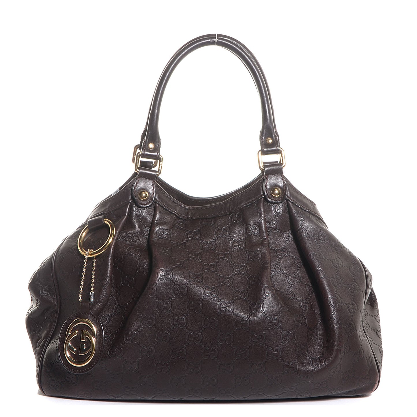 Guccissima Medium Sukey Tote Chocolate