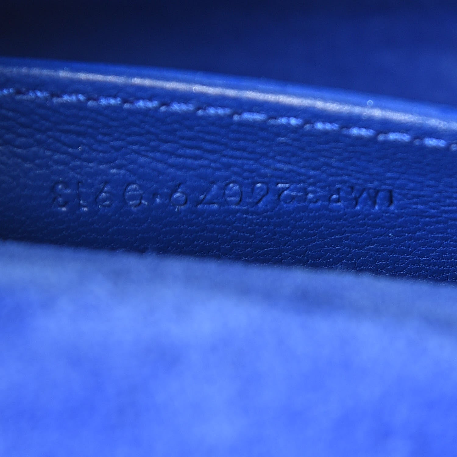 Saint Laurent Patent Grain De Poudre Classic Monogram Cassandre Clutch Blue 9 of 9