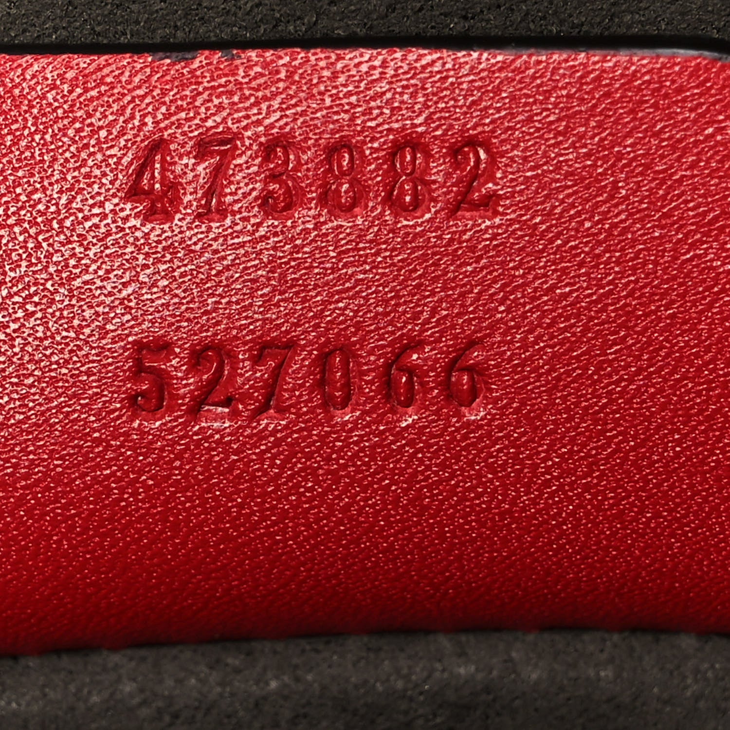 Gucci Guccissima Medium Flat Messenger Bag Red 7 of 9