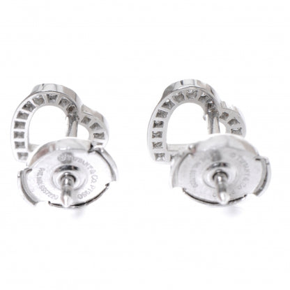 Tiffany Platinum Diamond Heart Earrings 3 of 4