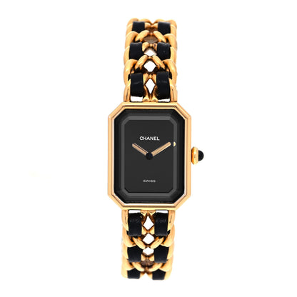 Chanel Stainless Steel Lambskin 20mm Chain Premiere Quartz Watch Gold L 1 of 4
