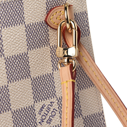 Louis Vuitton Damier Azur Neverfull MM GM Pochette Rose Ballerine 9 of 9